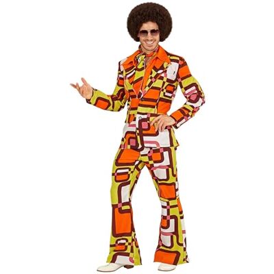 W WIDMANN MILANO Party Fashion Groovy 70s Style Costume for Men, Disco, Dancers, Show, Carnival, Theme Parties, Size M, Orange W WIDMANN MILANO Party Fashion Groovy 70s Style Costume for Men, Disco, Dancers, Show, Carnival, Theme Parties, Size M, Orange