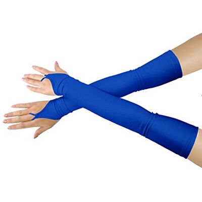 lucky baby store Girls' Boys' Adults' Halloween Makeup Fingerless Over Elbow Cosplay Costume Gloves (royal blue) lucky baby store Girls' Boys' Adults' Halloween Makeup Fingerless Over Elbow Cosplay Costume Gloves (royal blue)