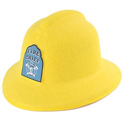 Bristol Novelty BH496 Fireman Helmet Felt with Badge, Mens, Yellow, One Size Halloween Bristol Novelty BH496 Fireman Helmet Felt with Badge, Mens, Yellow, One Size Halloween