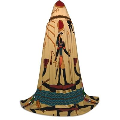 LPWTYCBV Sun Old Egyptian Timeless Grace Print Hooded Cape For Teenagers Comfortable And Durable Costume Cape For Halloween LPWTYCBV Sun Old Egyptian Timeless Grace Print Hooded Cape For Teenagers Comfortable And Durable Costume Cape For Halloween