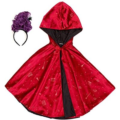 Disney Official Mary Sanderson Costume Accessory Set for Adults, Hocus Pocus, 2 Pc., Characterful Dress Up Outfit, Includes Hooded Cape and Curly Headband One Size Disney Official Mary Sanderson Costume Accessory Set for Adults, Hocus Pocus, 2 Pc., Characterful Dress Up Outfit, Includes Hooded Cape and Curly Headband One Size