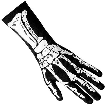 Boland 00824 XL Gloves with Bone Motif, Arm Warmers, Skeleton, Black and White, Costume, Carnival, Theme Party, Halloween Boland 00824 XL Gloves with Bone Motif, Arm Warmers, Skeleton, Black and White, Costume, Carnival, Theme Party, Halloween