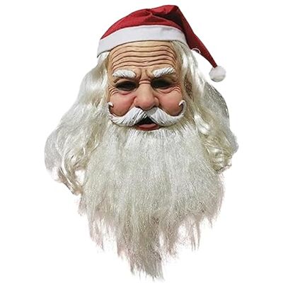 Perodlly Santa Mask with Hat Realistic Free Size Full Beard Wrinkled Santa Claus Mask Latex Simulation Christmas for Party Cosplay Costume .. Perodlly Santa Mask with Hat Realistic Free Size Full Beard Wrinkled Santa Claus Mask Latex Simulation Christmas for Party Cosplay Costume ..