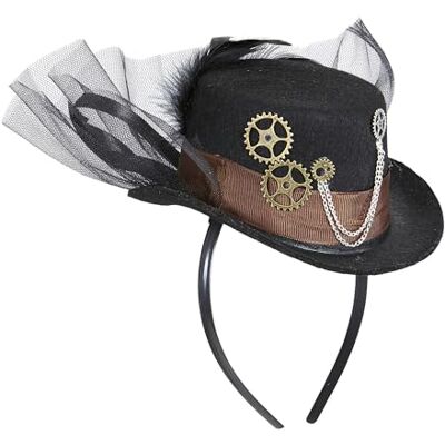 W WIDMANN MILANO Party Fashion Mini Steampunk Cylinder for Women, Carnival, Theme Parties W WIDMANN MILANO Party Fashion Mini Steampunk Cylinder for Women, Carnival, Theme Parties