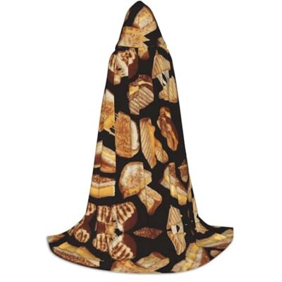 LPWTYCBV Cheese Sandwiches Print Hooded Cape For Teenagers Comfortable And Durable Costume Cape For Halloween LPWTYCBV Cheese Sandwiches Print Hooded Cape For Teenagers Comfortable And Durable Costume Cape For Halloween