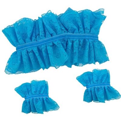 FROMCEO Costume Accessory Set with Two Matching Wrist Floral Polyester Lace, Detachable Collar and Two Matching Cuffs, Consistent Detail From Neckline to Wrists FROMCEO Costume Accessory Set with Two Matching Wrist Floral Polyester Lace, Detachable Collar and Two Matching Cuffs, Consistent Detail From Neckline to Wrists