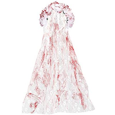W WIDMANN MILANO Party Fashion Bloody Bridal Veil with Flowers, Horror, Zombie, Psycho, Halloween, Carnival, Theme Parties W WIDMANN MILANO Party Fashion Bloody Bridal Veil with Flowers, Horror, Zombie, Psycho, Halloween, Carnival, Theme Parties