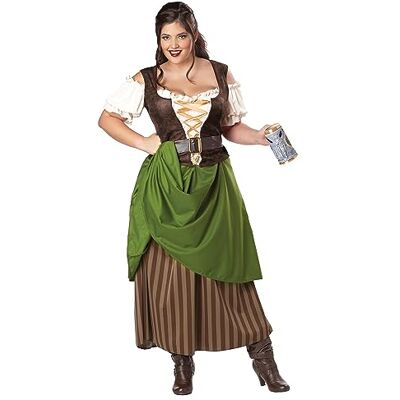 California Costumes Tavern Maiden Wench Plus Size Costume 2XL 18-20 California Costumes Tavern Maiden Wench Plus Size Costume 2XL 18-20
