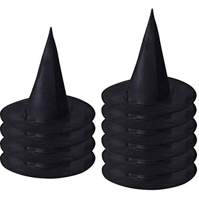 Feelava 10 Pack Witch Hat Black Halloween Party Hats Adult Costume Accessory Fancy Dress Feelava 10 Pack Witch Hat Black Halloween Party Hats Adult Costume Accessory Fancy Dress