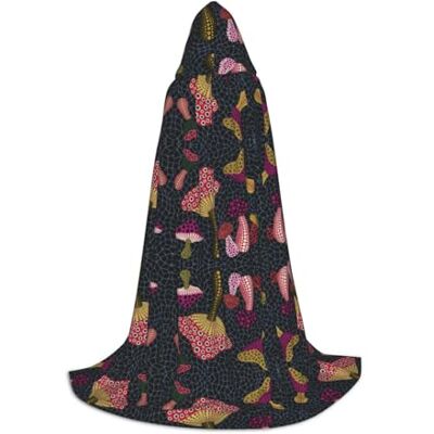 LPWTYCBV Mushroom Print Hooded Cape For Teenagers Comfortable And Durable Costume Cape For Halloween LPWTYCBV Mushroom Print Hooded Cape For Teenagers Comfortable And Durable Costume Cape For Halloween