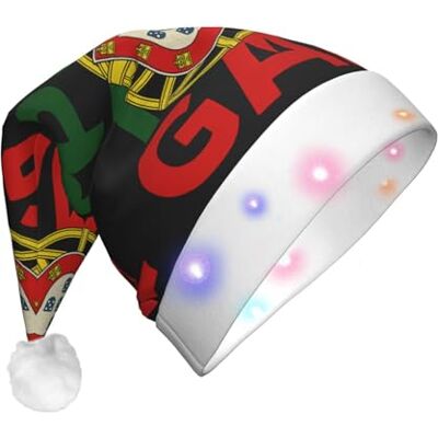 AABBfdg Portugal Flag LED Santa Hat, Light Up Christmas Hat for Adults, Unisex Santa Cap for Holiday & Party AABBfdg Portugal Flag LED Santa Hat, Light Up Christmas Hat for Adults, Unisex Santa Cap for Holiday & Party