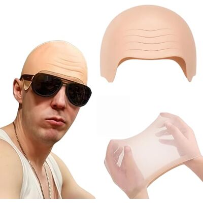 SDXCJY Bald Cap Adult, Latex Bald Cap, Bald Wig,Thick Skin Head Skull Wig, Fancy Dress Cosplay Hat Head Cover for Cosplay, Halloween, Theatre, Fancy Dress Parties SDXCJY Bald Cap Adult, Latex Bald Cap, Bald Wig,Thick Skin Head Skull Wig, Fancy Dress Cosplay Hat Head Cover for Cosplay, Halloween, Theatre, Fancy Dress Parties