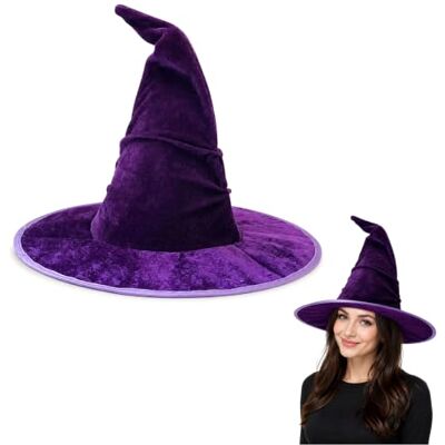 Yabgkgagnan Purple Witch Hat, Halloween Costume Headwear, Fancy Dress Party Hat Design Purple witch hat with costume styling for Halloween, fancy dress, party photos, performances and themed events. Yabgkgagnan Purple Witch Hat, Halloween Costume Headwear, Fancy Dress Party Hat Design Purple witch hat with costume styling for Halloween, fancy dress, party photos, performances and themed events.