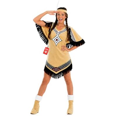 Fun Shack Indian Scout Adult Fancy Dress Costume, Womens Native American, S, Beige Dress Fun Shack Indian Scout Adult Fancy Dress Costume, Womens Native American, S, Beige Dress