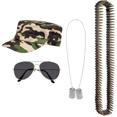 Boland 44323 Soldier Accessory Kit, Multi-Colour, One Size Boland 44323 Soldier Accessory Kit, Multi-Colour, One Size