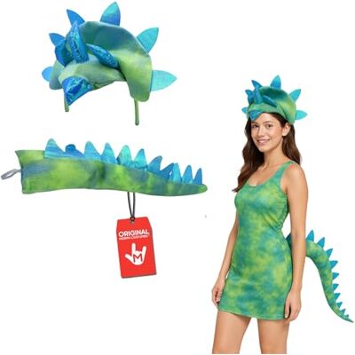 Nicky Bigs Novelties Adult Triceratops 3 Horn Dinosaur Headband Tail Colorful Costume Accessory Set Nicky Bigs Novelties Adult Triceratops 3 Horn Dinosaur Headband Tail Colorful Costume Accessory Set