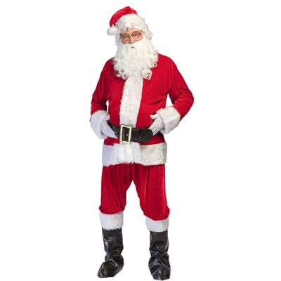 Feestbazaar Santa Claus Costume Professional 10-piece L/XL - Christmas Outfit Feestbazaar Santa Claus Costume Professional 10-piece L/XL - Christmas Outfit