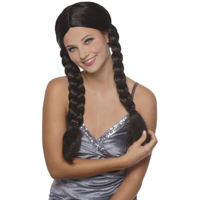 Boland 86188 Natascha Wig – Long Black Braided Hair, Straight Wig for Adults, Ideal for Fancy Dress, Halloween, and Cosplay Boland 86188 Natascha Wig – Long Black Braided Hair, Straight Wig for Adults, Ideal for Fancy Dress, Halloween, and Cosplay