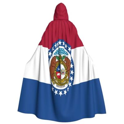 KLJnmbb Missouri State Flag Print Hooded Cloak Halloween Robe Cosplay Carnival 185cm Casual Wear Versatile Accessory Outdoor Versatile Costume Cape KLJnmbb Missouri State Flag Print Hooded Cloak Halloween Robe Cosplay Carnival 185cm Casual Wear Versatile Accessory Outdoor Versatile Costume Cape