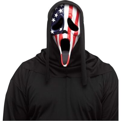 Fun World Patriotic Ghost Face Mask Standard Fun World Patriotic Ghost Face Mask Standard