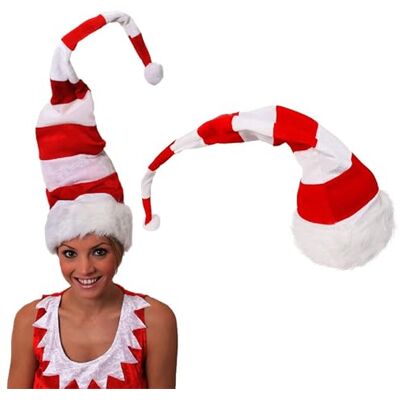 I LOVE FANCY DRESS Adults Santa Hat Long Red Plush Santa Hat With White Trim And White Bobble Long Santa Hat For Adults Father Christmas Mrs Claus Fancy Dress Accessory Hat (Pack Of 1) I LOVE FANCY DRESS Adults Santa Hat Long Red Plush Santa Hat With White Trim And White Bobble Long Santa Hat For Adults Father Christmas Mrs Claus Fancy Dress Accessory Hat (Pack Of 1)