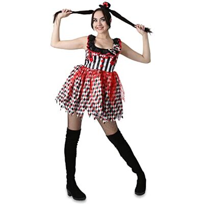 Unknown - Ladies Killer Clown Costume - Harlequin dress - Costume Unknown - Ladies Killer Clown Costume - Harlequin dress - Costume
