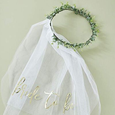 Ginger Ray Eucalyptus Bride to Be Hen Party Veil- Botanical Hen Party Ginger Ray Eucalyptus Bride to Be Hen Party Veil- Botanical Hen Party
