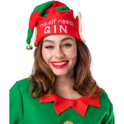 jokeshop Christmas Party Hats Novelty Selection Xmas Santa Elf Reindeer Festive Fancy Dress Adult Hat (Elf Hat Gin) jokeshop Christmas Party Hats Novelty Selection Xmas Santa Elf Reindeer Festive Fancy Dress Adult Hat (Elf Hat Gin)