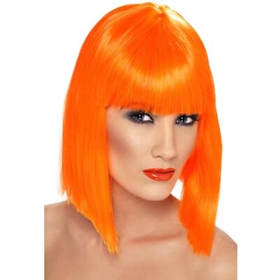Smiffys Womens/Ladies Glam Wig (One Size) (Neon Orange) Smiffys Womens/Ladies Glam Wig (One Size) (Neon Orange)
