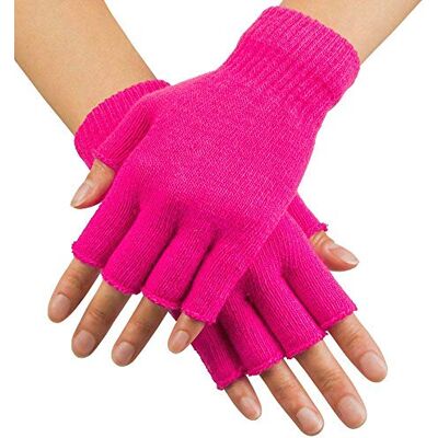 Boland Fingerless Gloves for Adults, Pink, One Size, 01906 Boland Fingerless Gloves for Adults, Pink, One Size, 01906