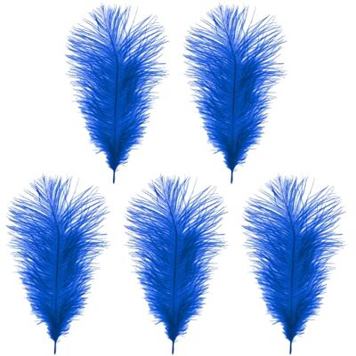 Trimming Shop 14-16inch(35-40cm) Royal Blue Ostrich Feathers Plume for Wedding Table Centrepieces Home Decoration Decorating Costumes Headdresses Showgirl Spadones, Pack of 5 Trimming Shop 14-16inch(35-40cm) Royal Blue Ostrich Feathers Plume for Wedding Table Centrepieces Home Decoration Decorating Costumes Headdresses Showgirl Spadones, Pack of 5