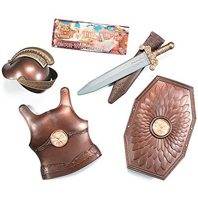 Bristol Novelty Roman Armour & Weapons for Child 1 Set, Realistic Gold-Toned Design, Perfect for Superhero-Themed parties, Historical Role Play & More Halloween Bristol Novelty Roman Armour & Weapons for Child 1 Set, Realistic Gold-Toned Design, Perfect for Superhero-Themed parties, Historical Role Play & More Halloween