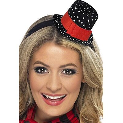 Smiffys Snow Woman Christmas Hat with Sequins (Black) Smiffys Snow Woman Christmas Hat with Sequins (Black)