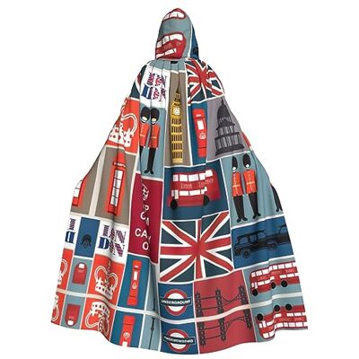 KLJnmbb England Symbols Print Hooded Cloak Halloween Robe Cosplay Carnival 185cm Casual Wear Versatile Accessory Outdoor Versatile Costume Cape KLJnmbb England Symbols Print Hooded Cloak Halloween Robe Cosplay Carnival 185cm Casual Wear Versatile Accessory Outdoor Versatile Costume Cape