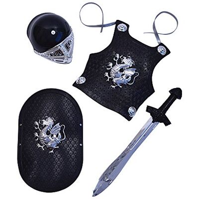 Bristol Novelty Black Knight Armor Accessory for Child 1 Set, Realistic Silver-Toned Design, Perfect for Superhero-Themed parties, Historical Role Play & More Halloween Bristol Novelty Black Knight Armor Accessory for Child 1 Set, Realistic Silver-Toned Design, Perfect for Superhero-Themed parties, Historical Role Play & More Halloween