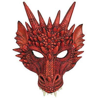 Bristol Novelty BM552 Dragon Mask Red, Men, Women, One Size Halloween Bristol Novelty BM552 Dragon Mask Red, Men, Women, One Size Halloween