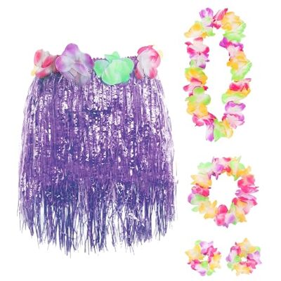I Love Fancy Dress - Hula Set - 40cm Skirt - Purple - Costume Set I Love Fancy Dress - Hula Set - 40cm Skirt - Purple - Costume Set