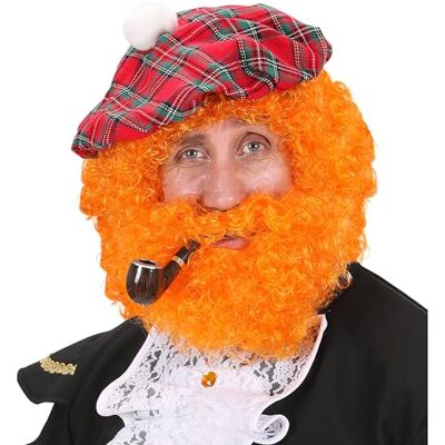 Jadeo Men's Orange Scottish Wig - Wig Jadeo Men's Orange Scottish Wig - Wig