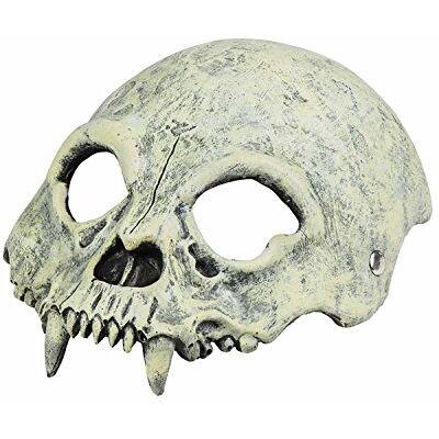 Boland 72151 Half Mask Skull One Size, grey, white Boland 72151 Half Mask Skull One Size, grey, white
