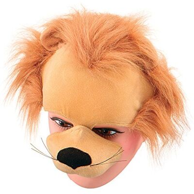 Bristol Novelty EM092 Lion Half Face Mask on Headband, Multi-Colour, One Size Bristol Novelty EM092 Lion Half Face Mask on Headband, Multi-Colour, One Size