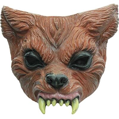 Ghoulish Productions Générique FAC – mahal666 Half Mask Latex Adult Wolf Werewolf Brown Ghoulish Productions Générique FAC – mahal666 Half Mask Latex Adult Wolf Werewolf Brown
