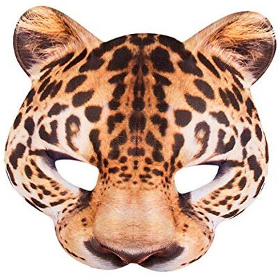 Boland Leopard Half Mask – Realistic Animal Print Fancy Dress Mask with Elastic Strap – Costume Accessory for Carnival, Halloween & Themed Parties Boland Leopard Half Mask – Realistic Animal Print Fancy Dress Mask with Elastic Strap – Costume Accessory for Carnival, Halloween & Themed Parties