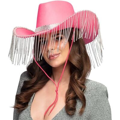 Boland Showgirl Cowboy Hat Women Fancy Dress - Hot Pink Boland Showgirl Cowboy Hat Women Fancy Dress - Hot Pink