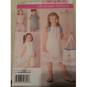 Simplicity A 3-4-5-6-7-8 Sewing Pattern 2391 Childs Vintage Pillow Case Fashion Simplicity A 3-4-5-6-7-8 Sewing Pattern 2391 Childs Vintage Pillow Case Fashion