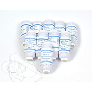Matsa 0.7 mm Thread Coils for Sewing Machine, Elastic Cord Extensions, Pleat, Crochet Stitch, Bracelets, White, 300m Matsa 0.7 mm Thread Coils for Sewing Machine, Elastic Cord Extensions, Pleat, Crochet Stitch, Bracelets, White, 300m