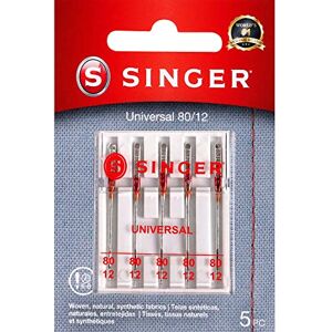 Singer 04735 Sewing Machine Needles, 5-Pack, 80/12 Singer 04735 Sewing Machine Needles, 5-Pack, 80/12