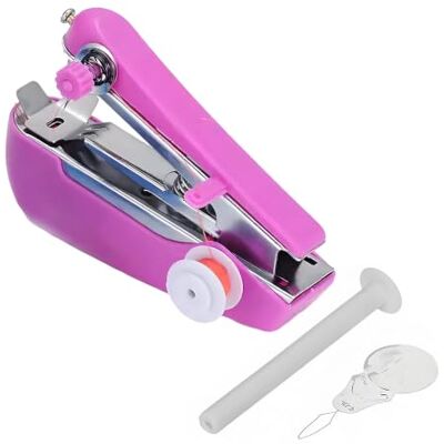 Haodream Handheld Manual Sewing Machine, Portable Small, Purple Portable Small Sewing Machines for Clothes and Hemming, Handy Needlework Tool, Easy to Use for Home and Travel Haodream Handheld Manual Sewing Machine, Portable Small, Purple Portable Small Sewing Machines for Clothes and Hemming, Handy Needlework Tool, Easy to Use for Home and Travel