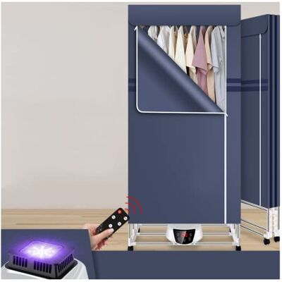 SOVORM Clothes Dryer, Fast Drying Overheating Protection Clothes Drying Rack Heated, Time Saving Foldable Clothes Airer Indoor Folding Wet Weather (Blue) The New SOVORM Clothes Dryer, Fast Drying Overheating Protection Clothes Drying Rack Heated, Time Saving Foldable Clothes Airer Indoor Folding Wet Weather (Blue) The New