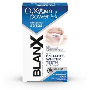 BLANX Oxygen Power Whitening Strips, Extraordinary Whitening Performance, Non-Abrasive, Unique Arctic Lichen and Oxygen Power, Natural and Gentle on Gums, 10 Strips BLANX Oxygen Power Whitening Strips, Extraordinary Whitening Performance, Non-Abrasive, Unique Arctic Lichen and Oxygen Power, Natural and Gentle on Gums, 10 Strips