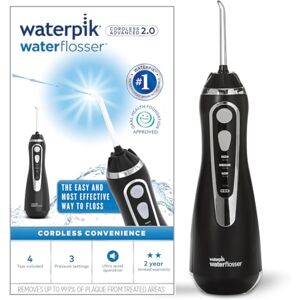 Waterpik Cordless Advanced Water Flosser, 3 Pressure Settings, Dental Plaque Removal Tool, Ideal for Travel or Small Bathrooms, USB Charger, Black, WP-582UK Waterpik Cordless Advanced Water Flosser, 3 Pressure Settings, Dental Plaque Removal Tool, Ideal for Travel or Small Bathrooms, USB Charger, Black, WP-582UK